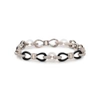 DIAMOND, ONYX AND ROCK CRYSTAL BRACELET