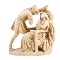 A Continental Alabaster Figural Group