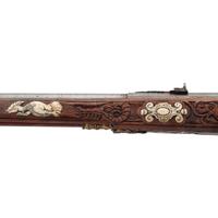 Contemporary Cheekstock Flintlock Rifle with Diana Motifs by John B. Derrick (American, b.1936)