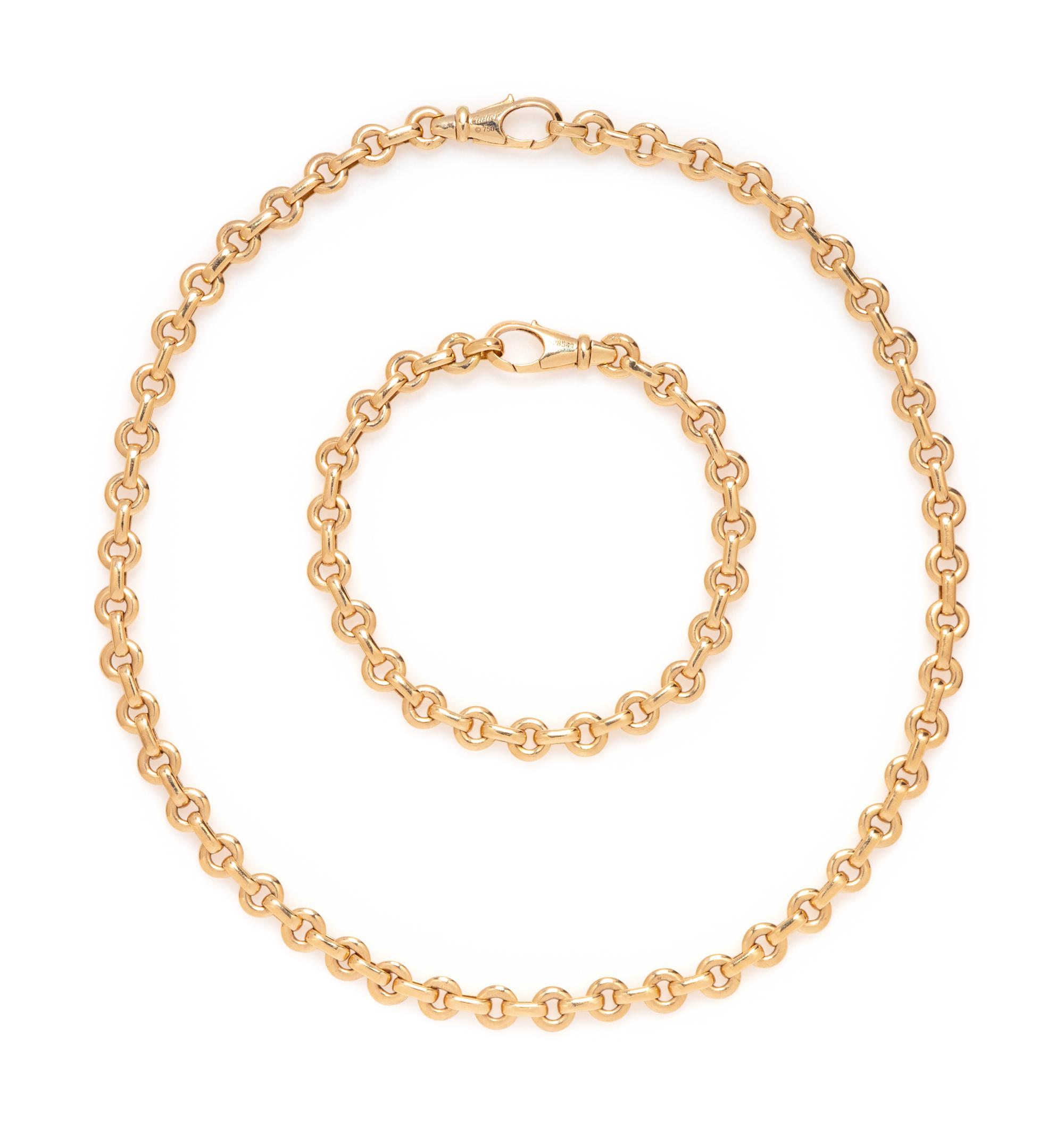 CARTIER, YELLOW GOLD SET