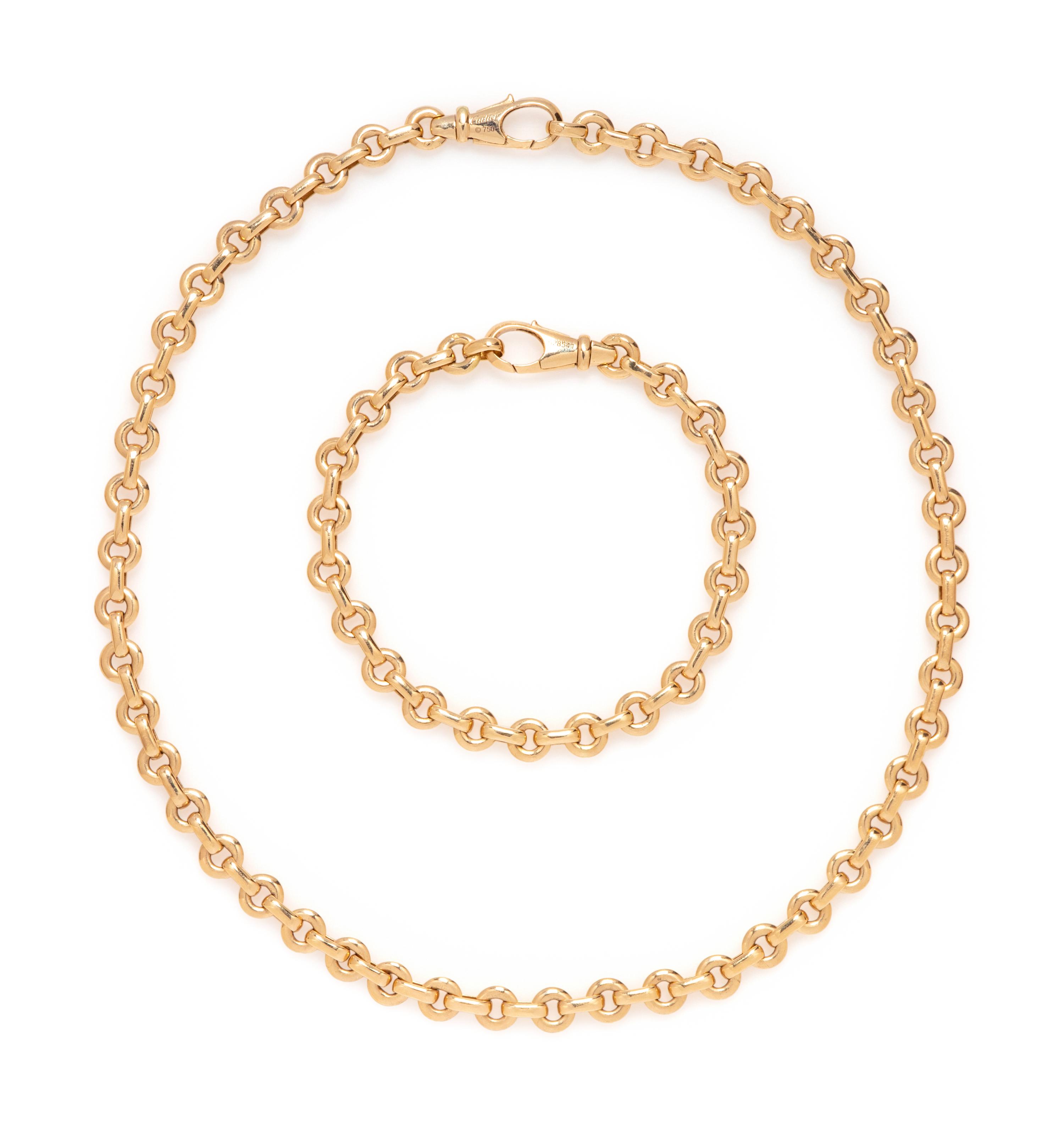 CARTIER, YELLOW GOLD SET