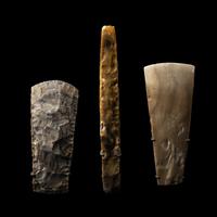 Three Neolithic Flint Thin and Square-Butted Axes