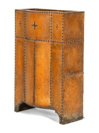 A Continental Leather-Veneered Stick and Umbrella Stand