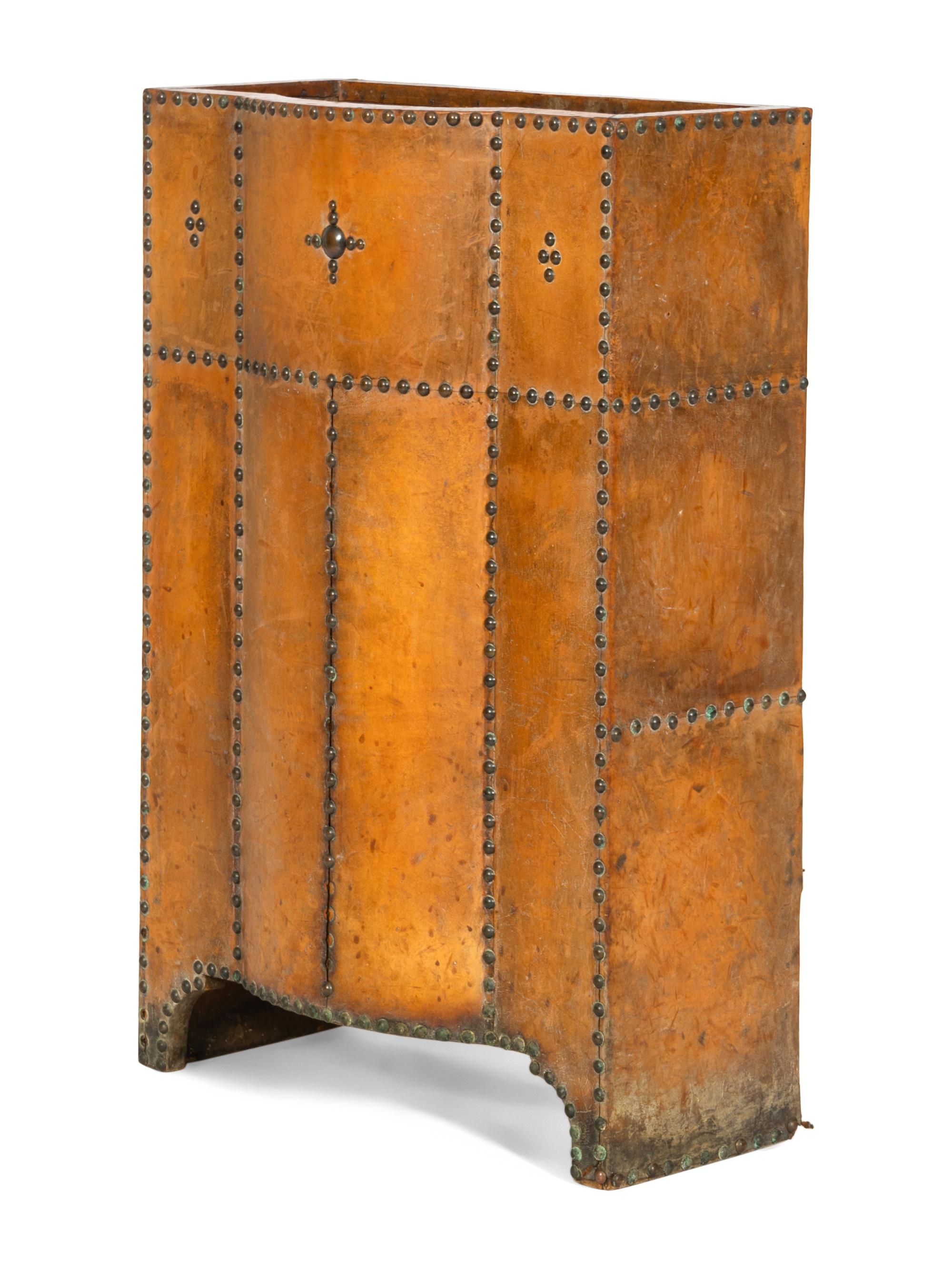 A Continental Leather-Veneered Stick and Umbrella Stand