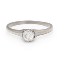 Diamond and Platinum Solitaire Ring