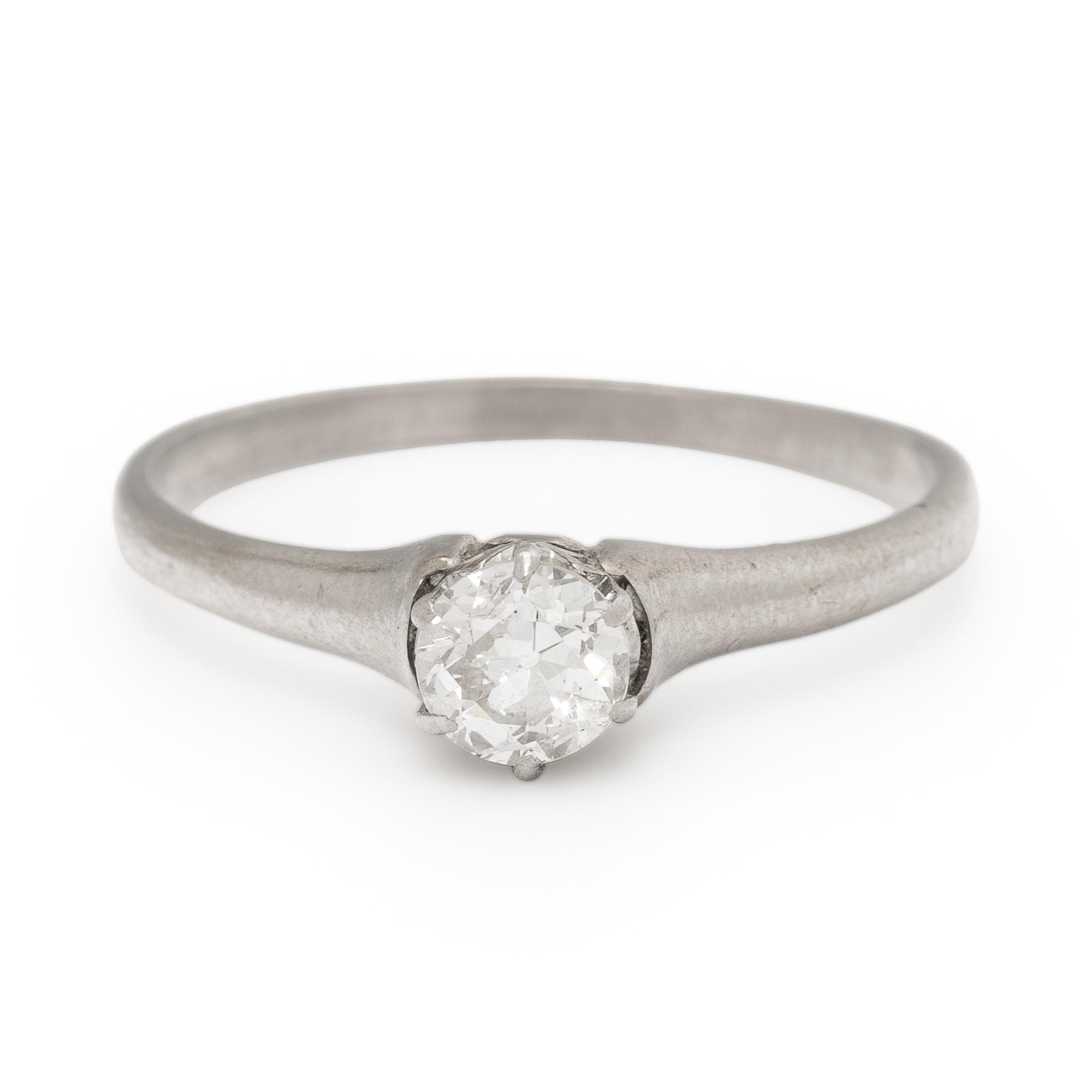 Diamond and Platinum Solitaire Ring