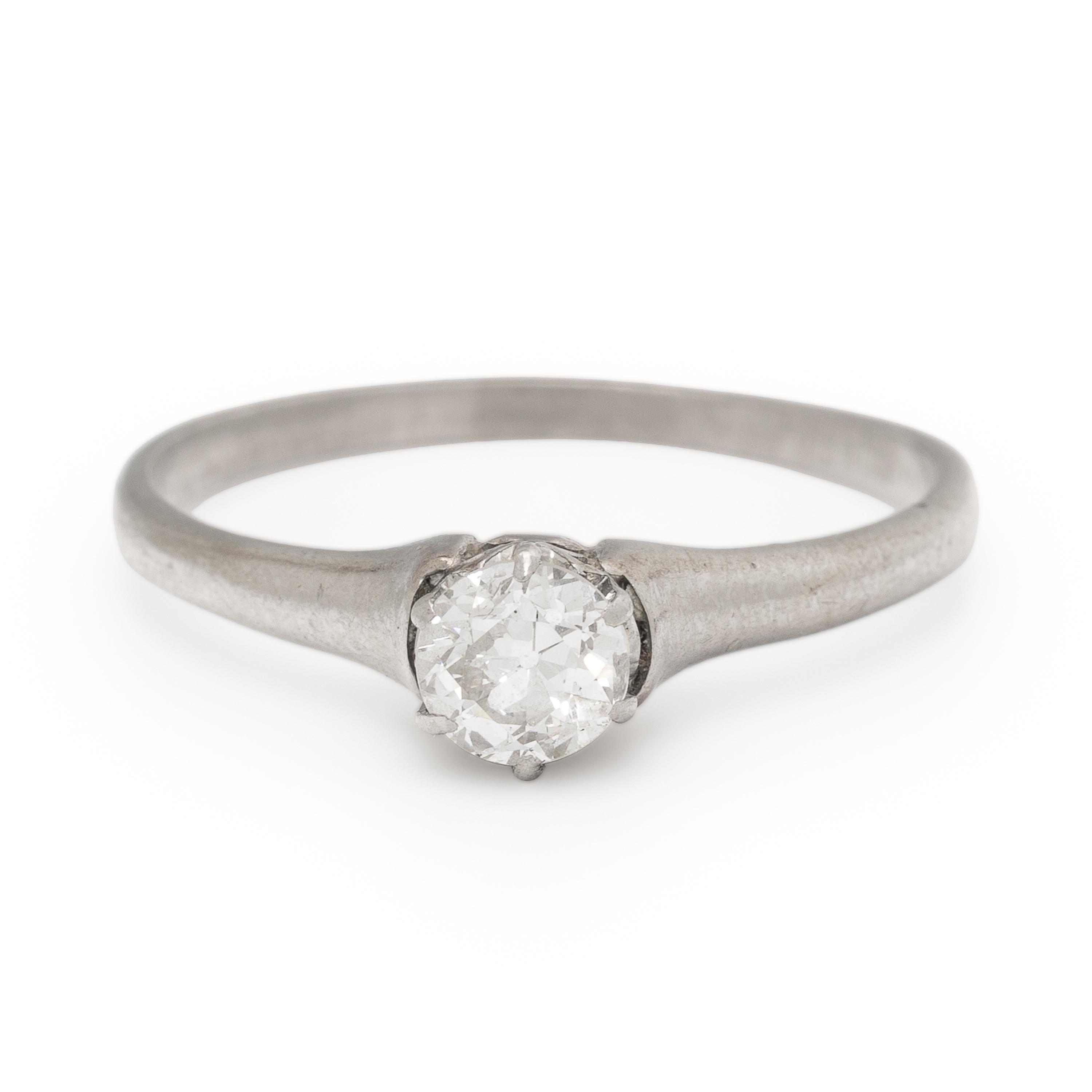 Diamond and Platinum Solitaire Ring