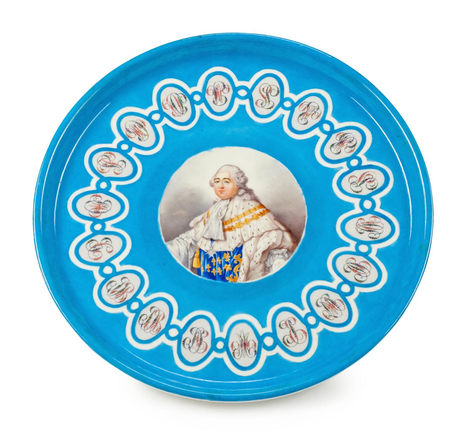 A Sevres Style Porcelain Charger
