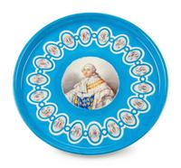 A Sevres Style Porcelain Charger