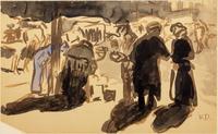 Le marché, rue Lepic, Paris
