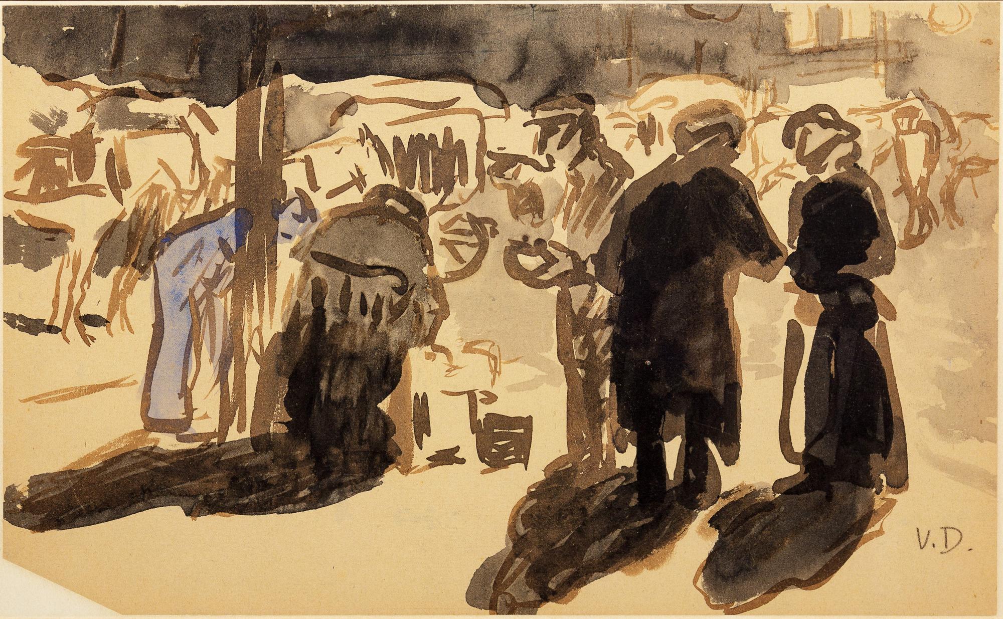Le marché, rue Lepic, Paris