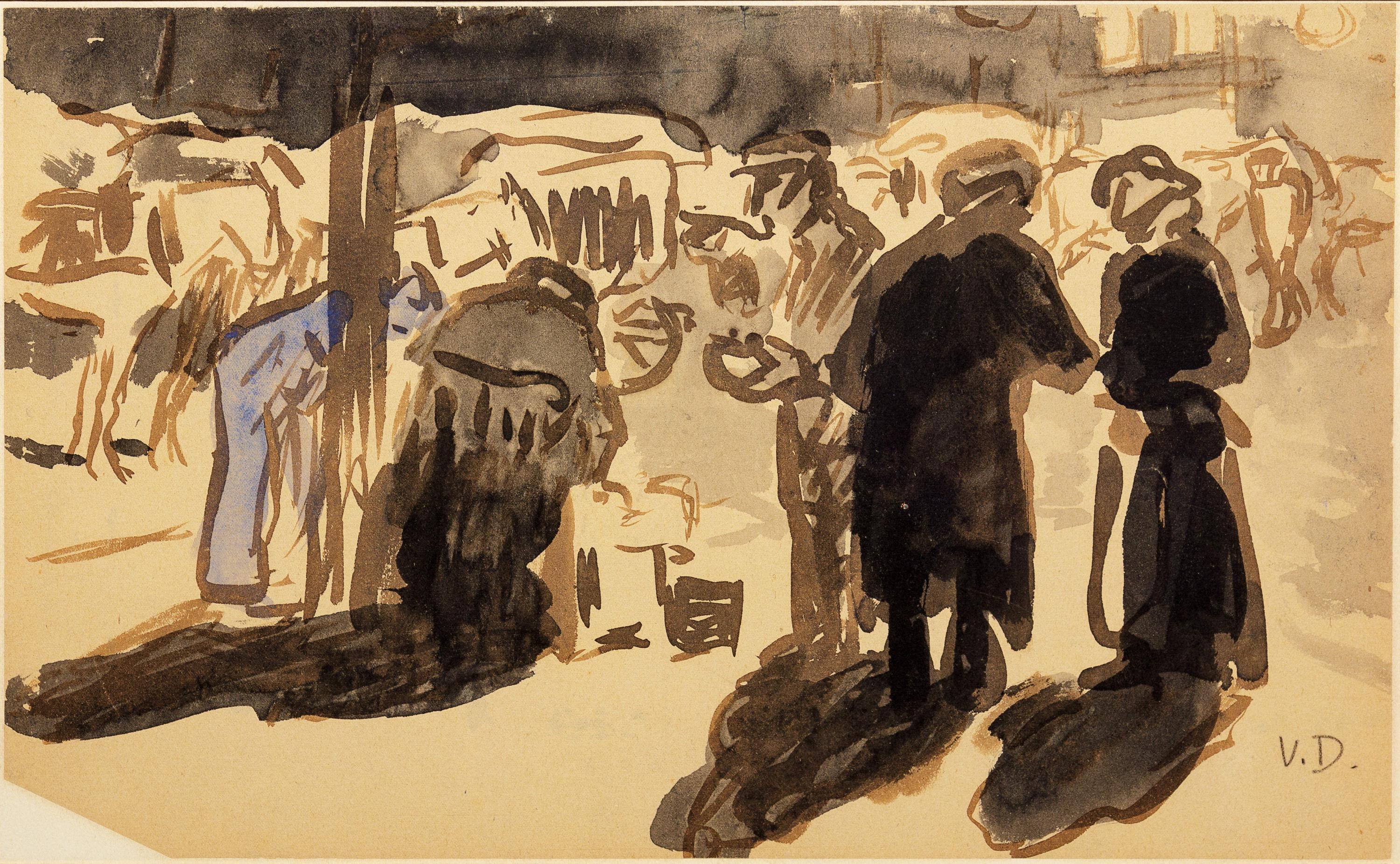 Le marché, rue Lepic, Paris