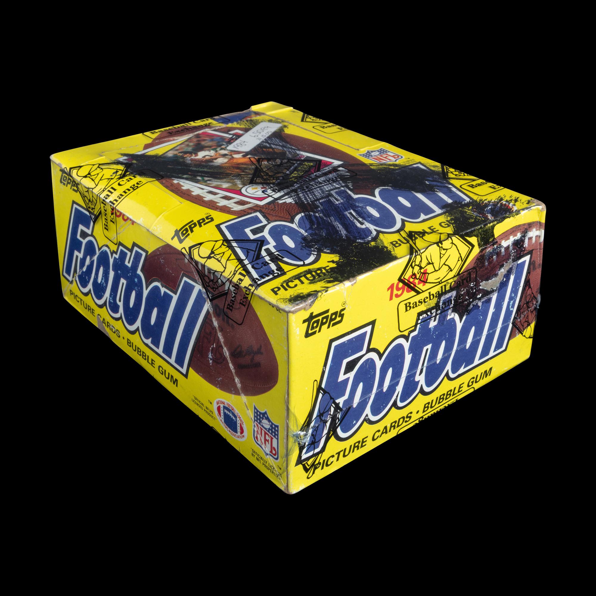 An Unopened Wax Box of 1984 Topps Football Cards – Possible Elway, Marino and Dickerson Rookies (BBCE CERTIFIED)
