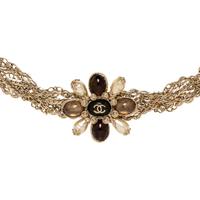 Chanel, Braided Chain Belt with Gripoix Byzantine Cross Buckle