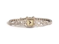 HAMILTON, WHITE GOLD AND DIAMOND WATCH