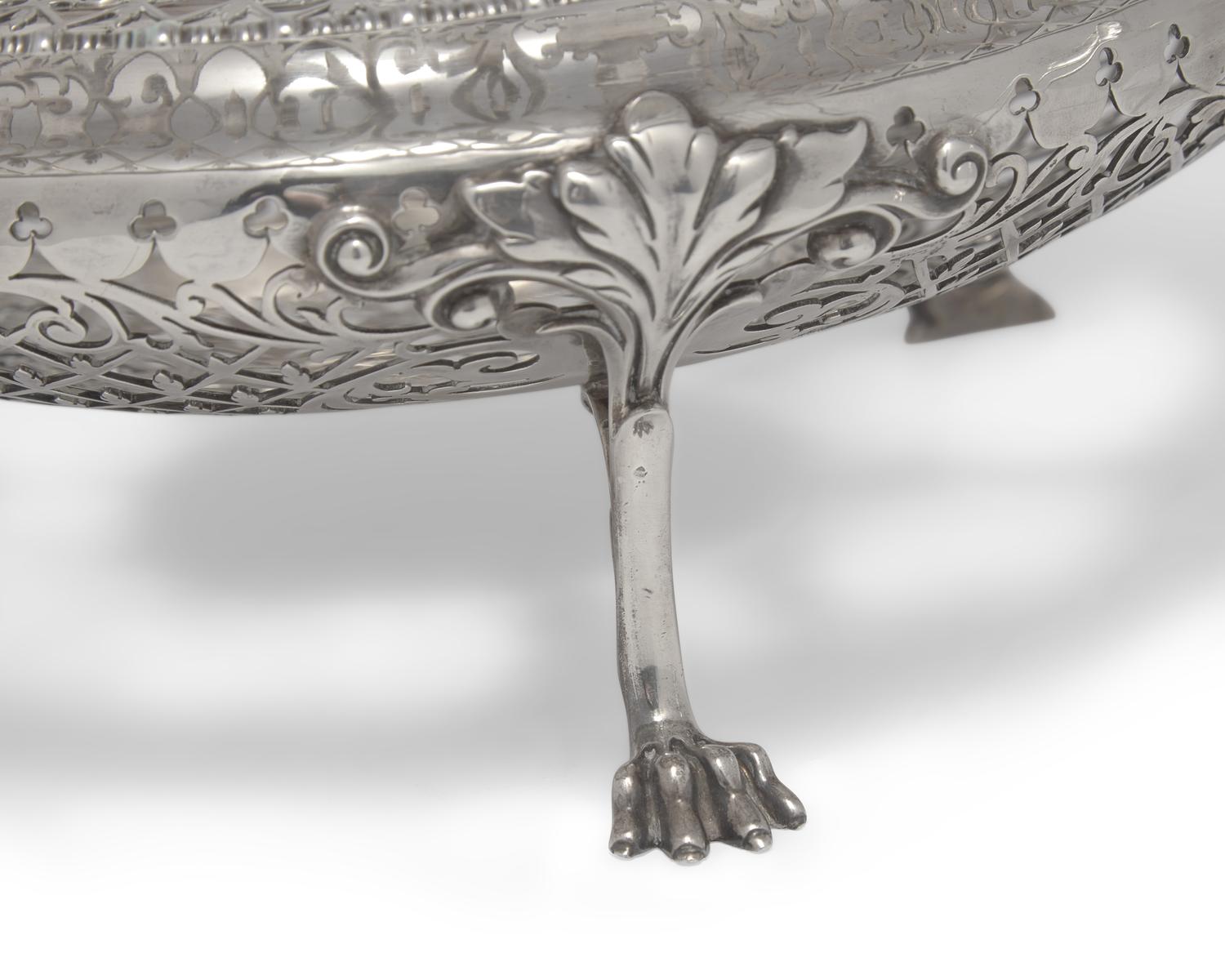 An Edwardian Silver Footed Reticulated Bowl