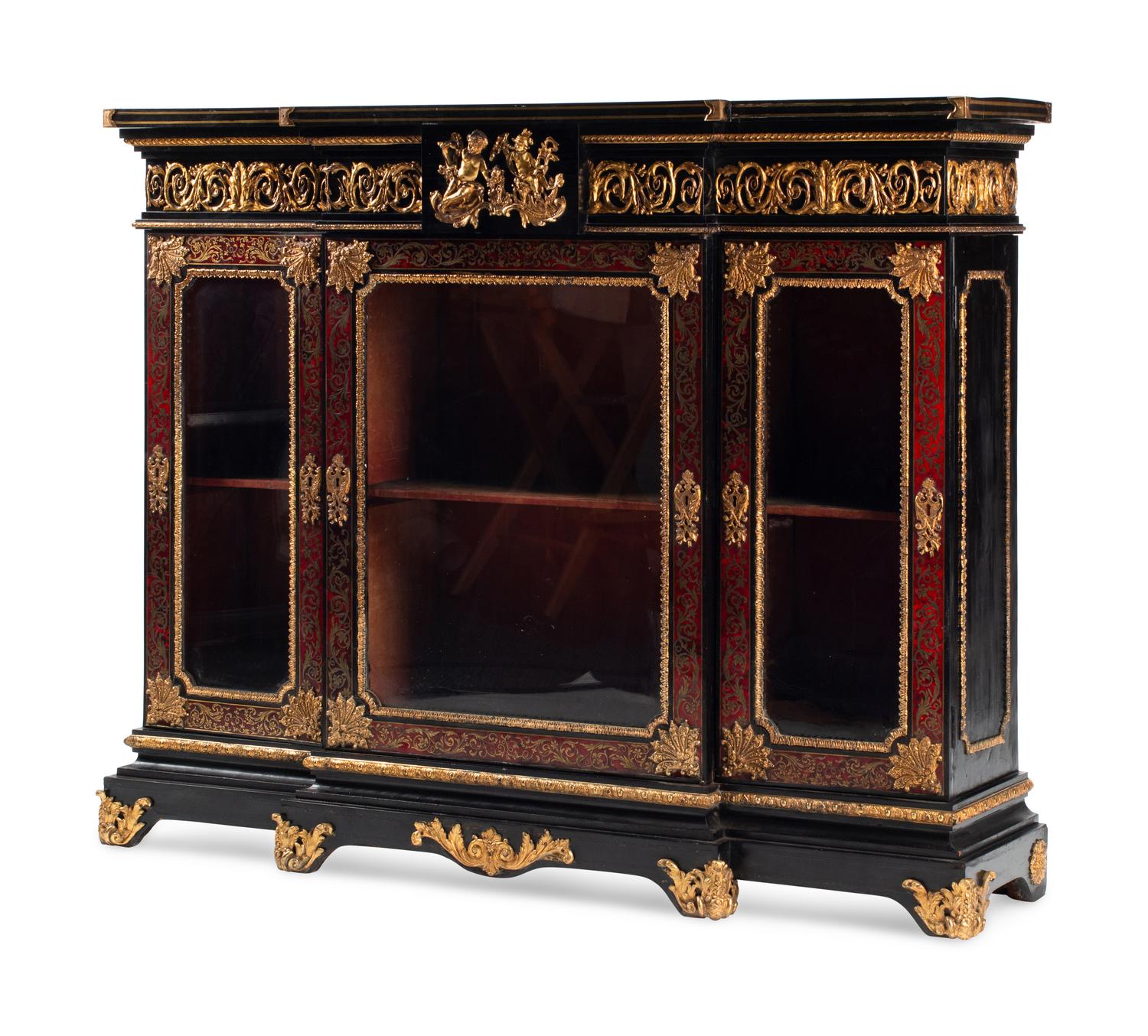 A Napoleon III Gilt Bronze Mounted Boulle Marquetry Cabinet
