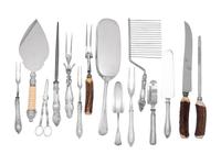 A Group of Fifteen Silver-Plate Flatware Articles