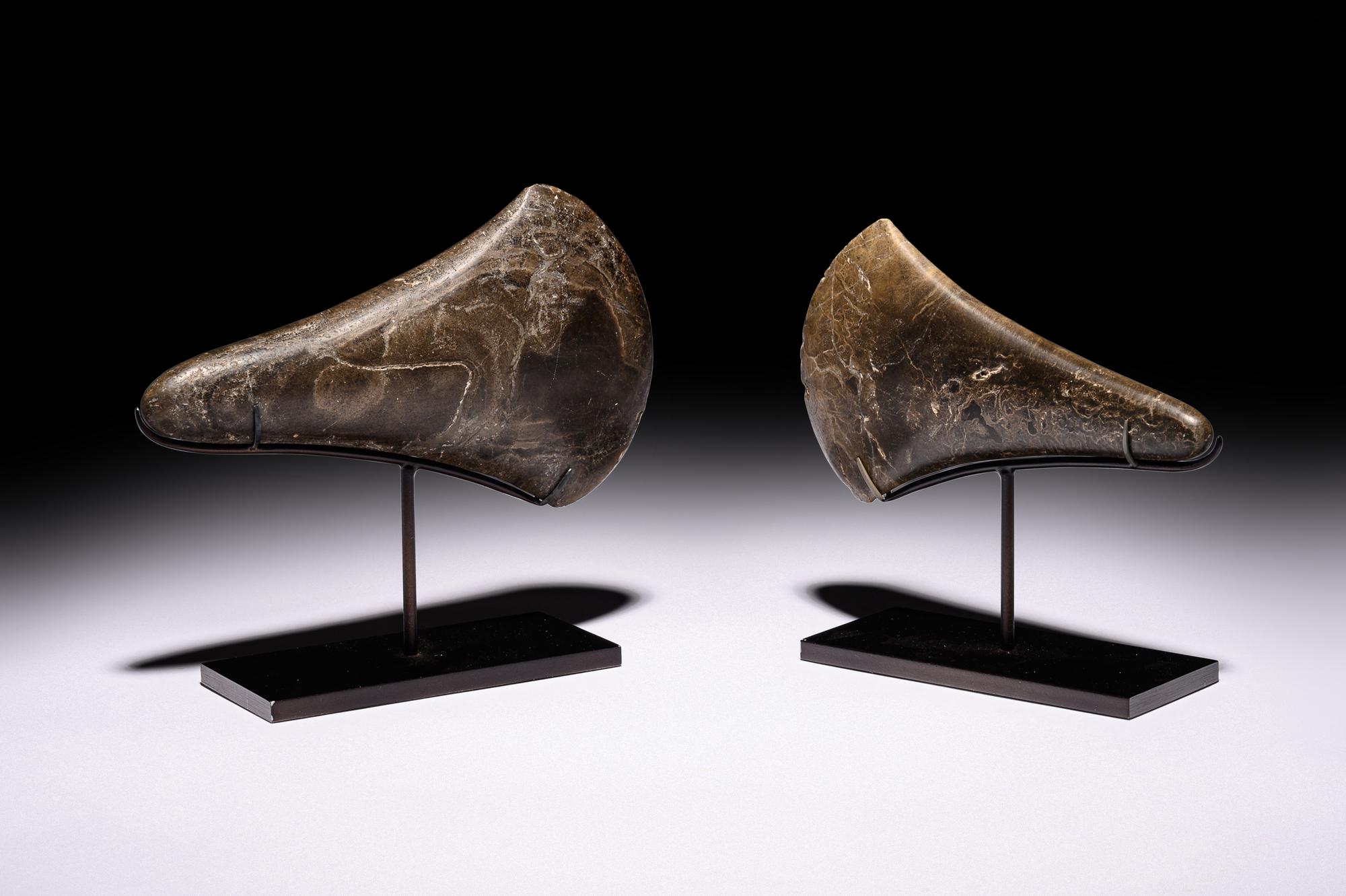 Two Early European Stone Axe Heads
