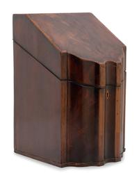 A George III Inlaid Mahogany Knife Box