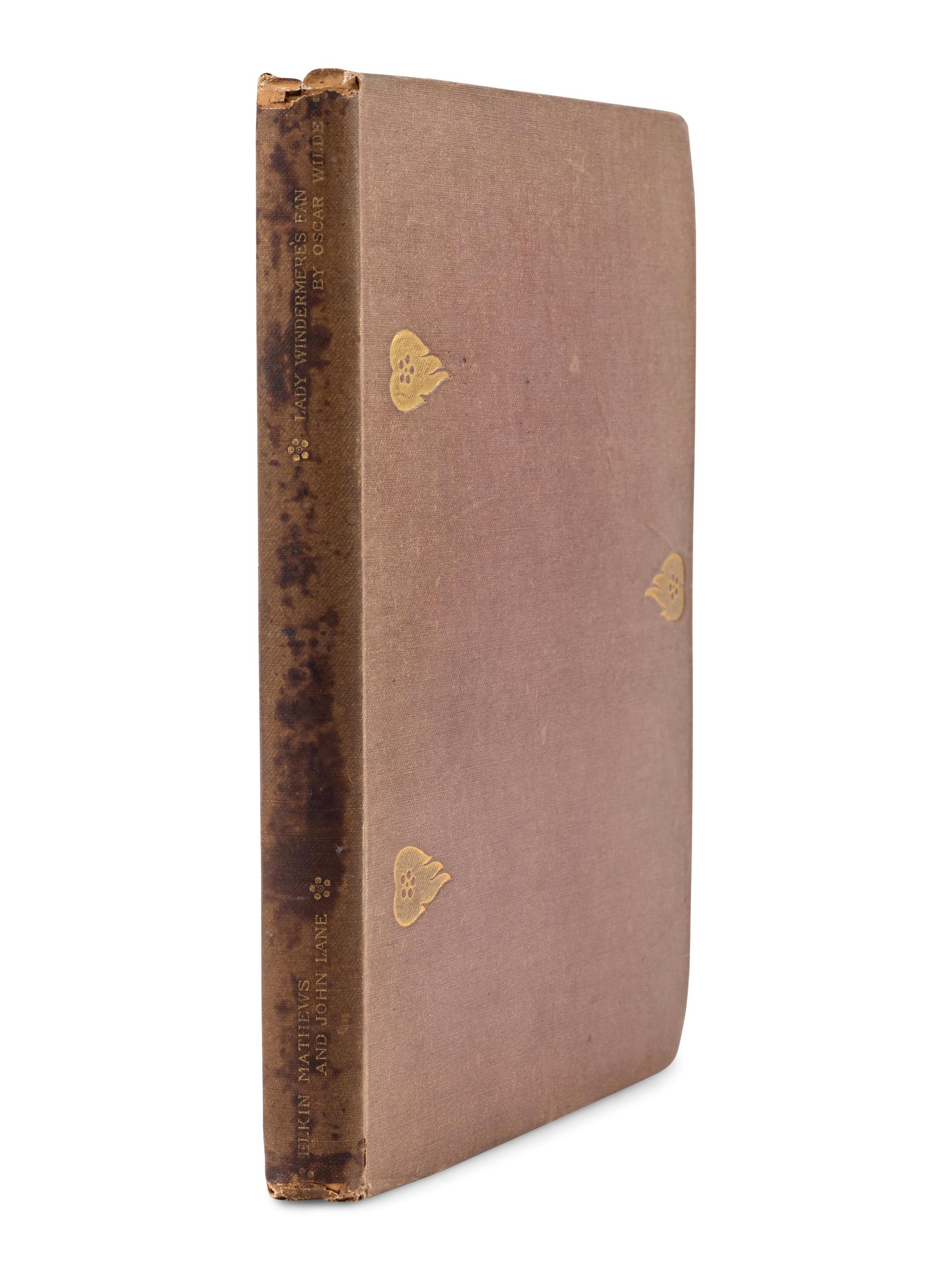 WILDE, Oscar (1854-1900). Lady Windermere's Fan. A Play about a Good Woman . London: Elkin Mathews and John Lane, 1893.