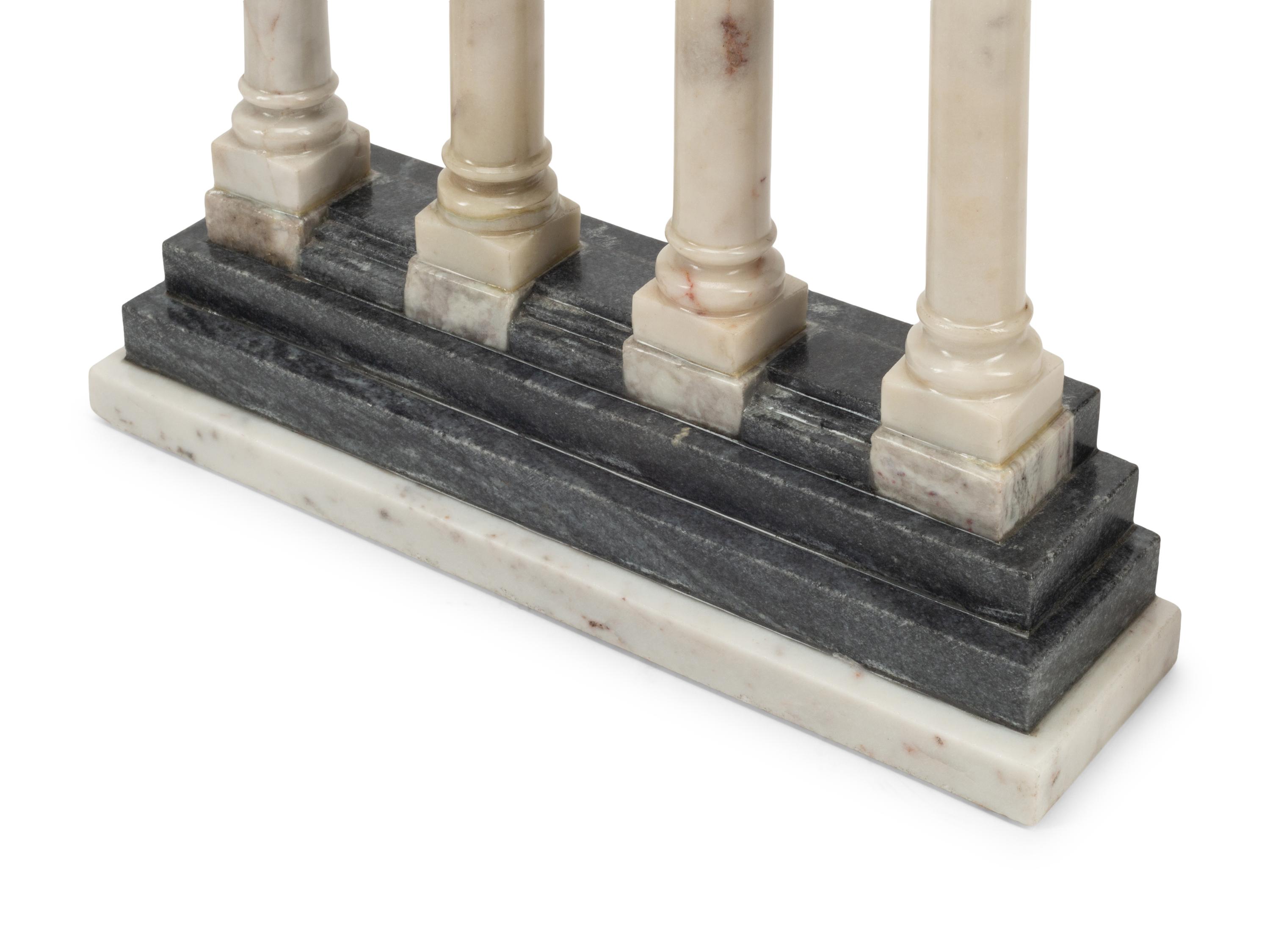Five Grand Tour Style Marble Models of Ruins