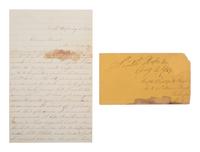 [CIVIL WAR]. Letter to Capt. Fogler of the famed 20th Maine, speculating about CSA poisoning bullets