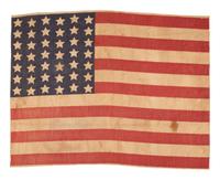 [FLAGS]. 42-star American parade flag. Ca 1889-1890.