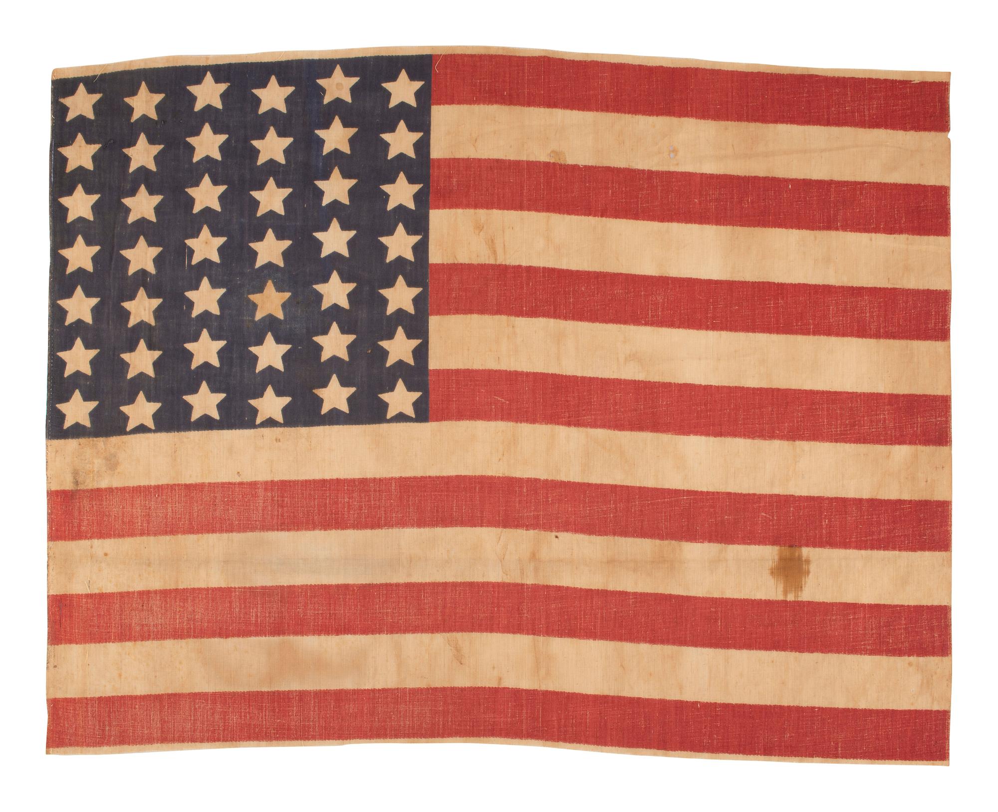 [FLAGS]. 42-star American parade flag. Ca 1889-1890.