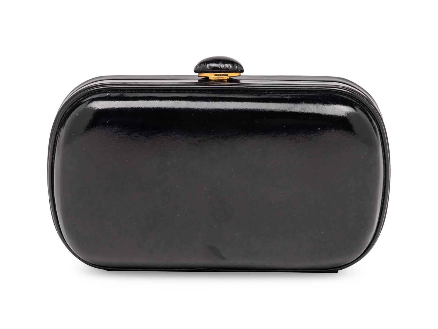 Bottega Veneta, Black Leather Clutch
