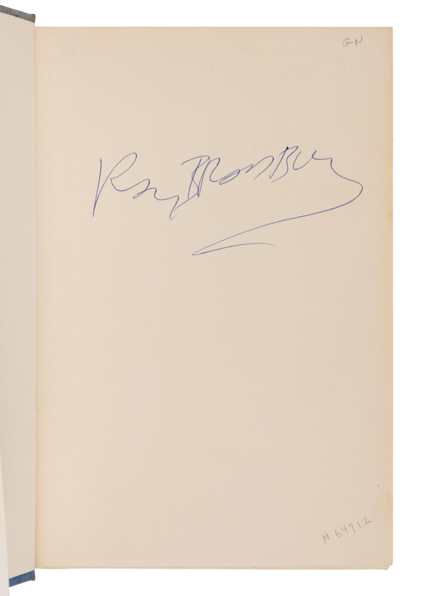 BRADBURY, Ray (1920-2012). I Sing the Body Electric! New York: Alfred A. Knopf, 1969.