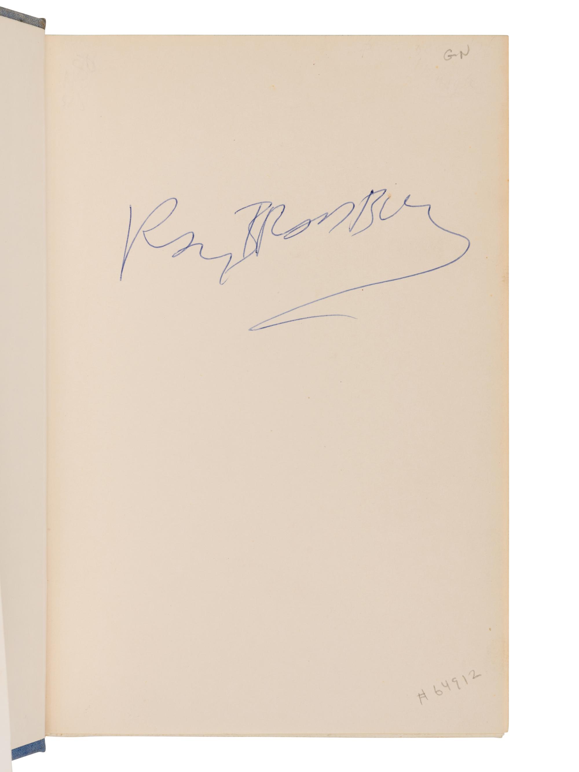 BRADBURY, Ray (1920-2012). I Sing the Body Electric! New York: Alfred A. Knopf, 1969.