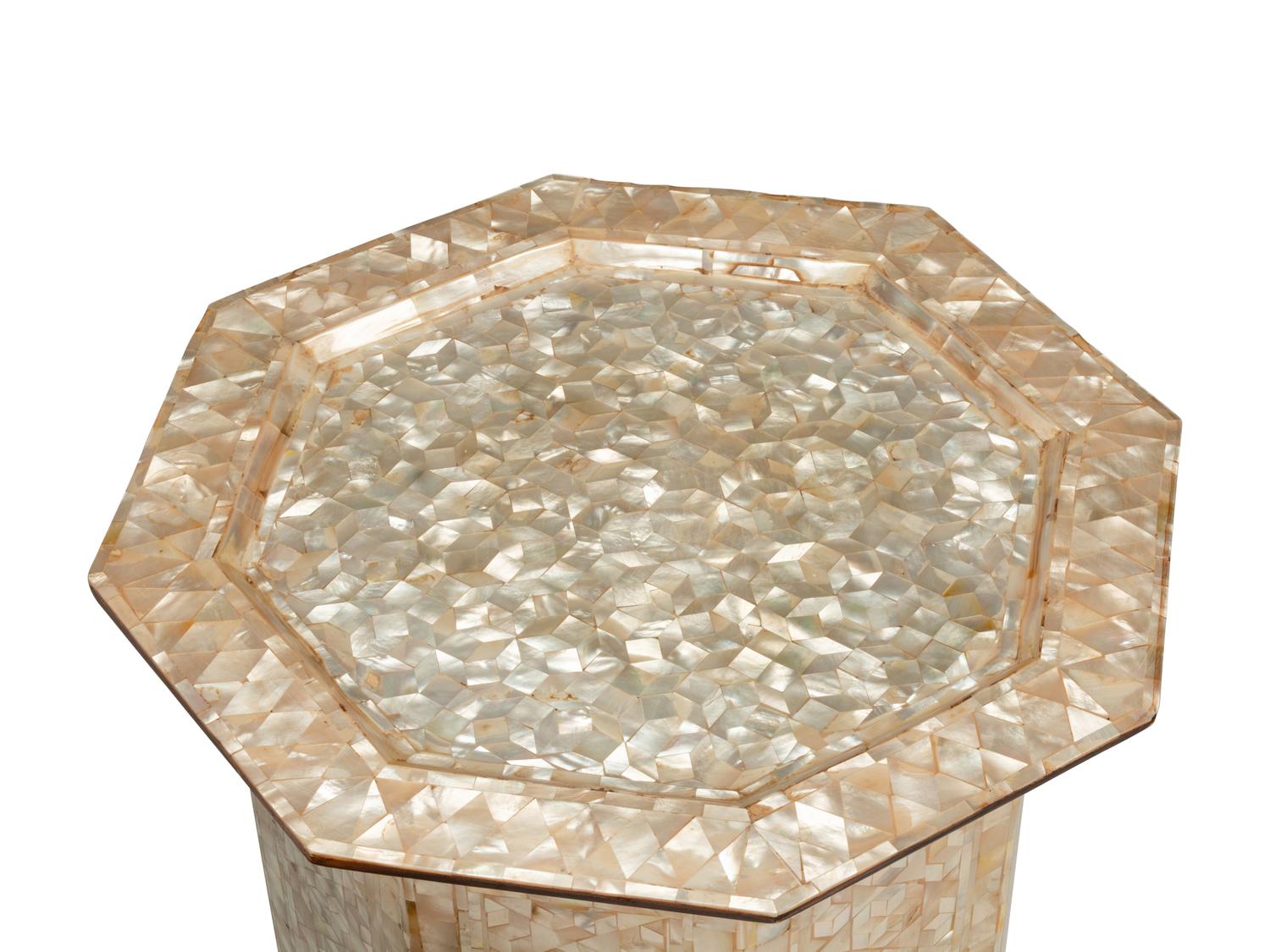 A Pair of Moorish Style Mother-of-Pearl Inlaid Side Tables
