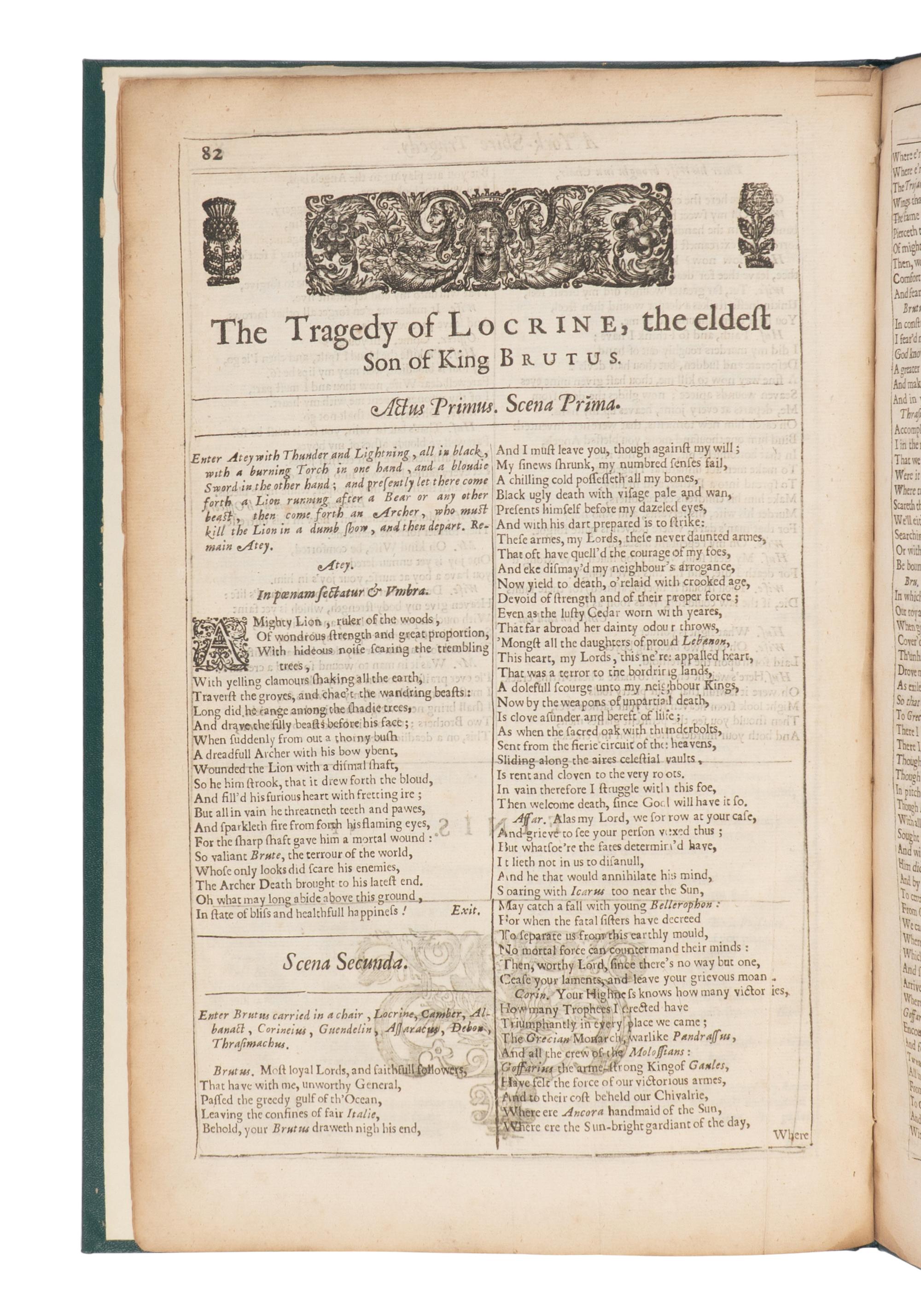 [SHAKESPEARE, William (1564-1616), spurious attribution]. A Yorkshire Tragedy... [and] The Tragedy of Locrine, the eldest Son of King Brutus [extracted from: THE THIRD FOLIO. London, Philip Chetwynde, 1664].