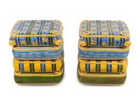 A Pair of Italian Ceramic Garden Stools