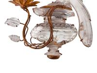 A Pair of Gilt Metal and Glass Single-Light Sconces in the Style of Maison Baguès