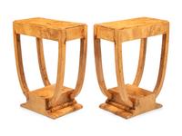 A Pair of Art Deco Style Two-Drawer Side Tables