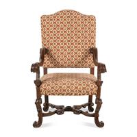 An Italian Baroque Walnut Armchair
