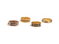 VICTORIAN, COLLECTION OF MOURNING RINGS
