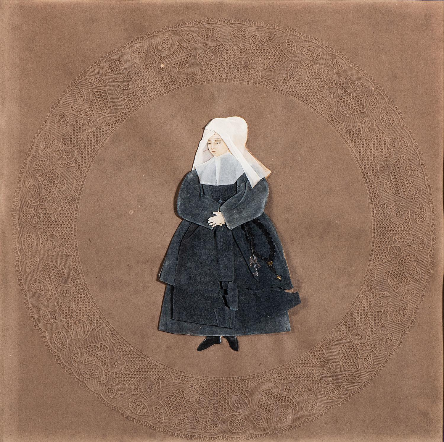 Five Victorian Mixed Media Dressed Pictures