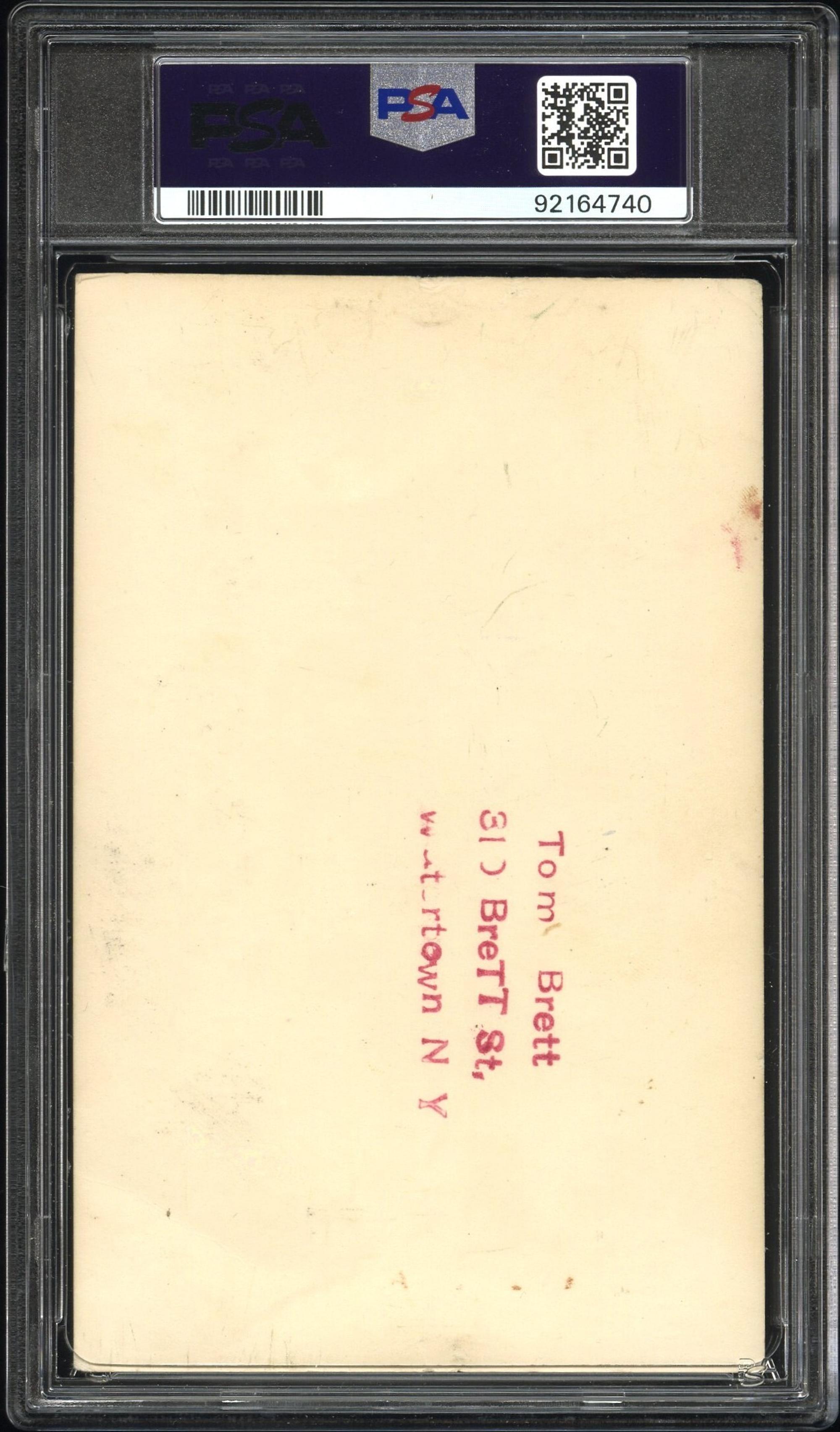 A 1950-56 J.J.K. Copyart Jackie Robinson Postcard - Blank Back (PSA 1.5 FAIR MK)