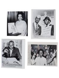 [CIVIL RIGHTS]. A group of 12 press photographs of African American and white politicians and civil rights activists. Ca 1958-1970.