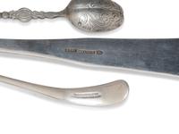 A Collection of Irish and English Silver Flatware Articles