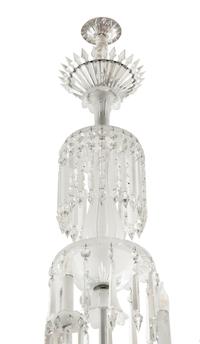 A Baccarat Cut and Etched Glass Twelve-Light Chandelier