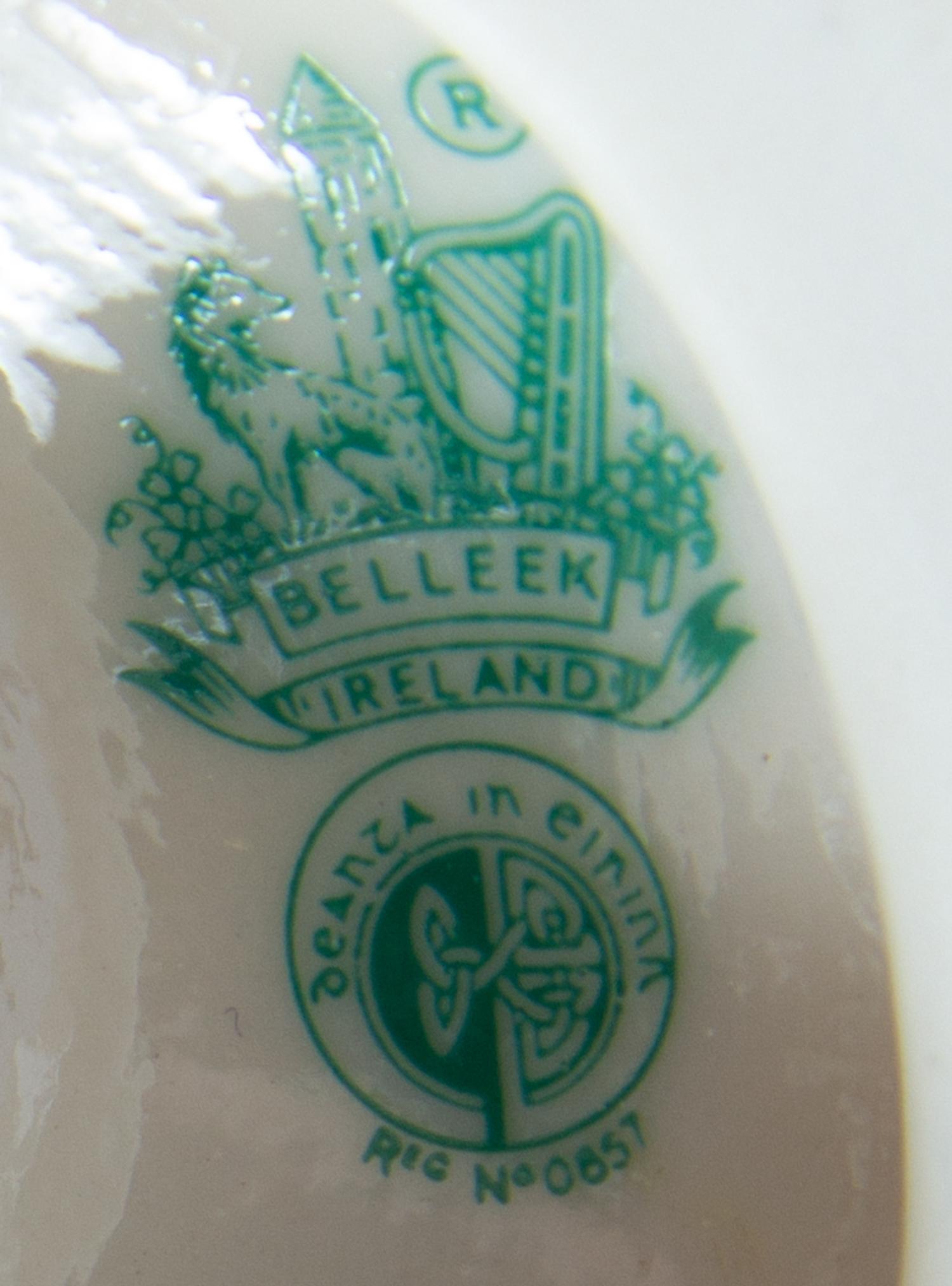 Three Pairs of Belleek Vases Height of tallest 7 inches. — THIRD BLACK MARK THROUGH SEVENTH GOLD MARK (1926-1993)