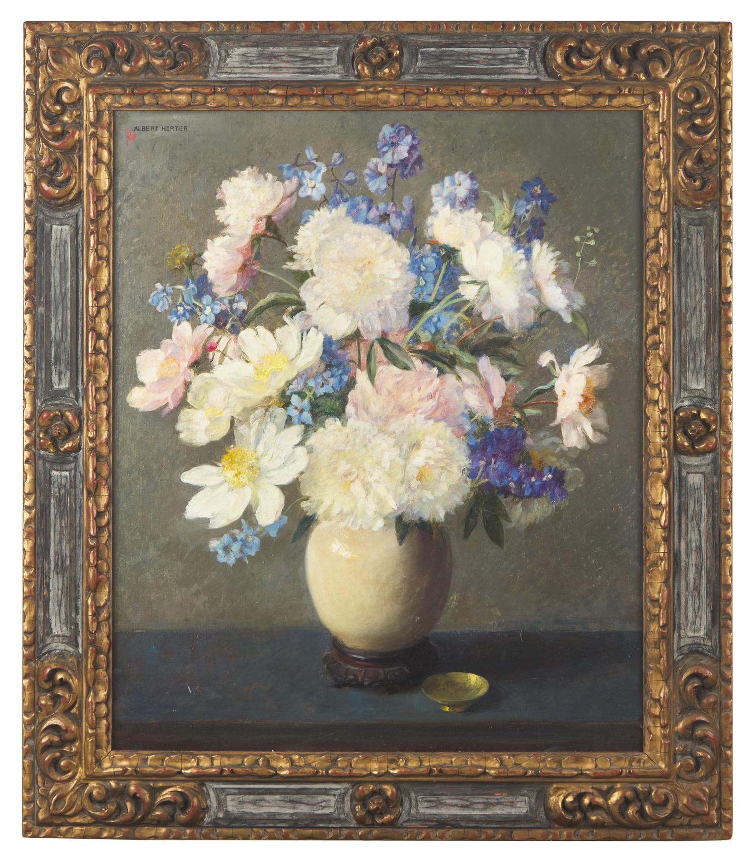 Flowers in a White Ginger Jar