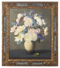 Flowers in a White Ginger Jar