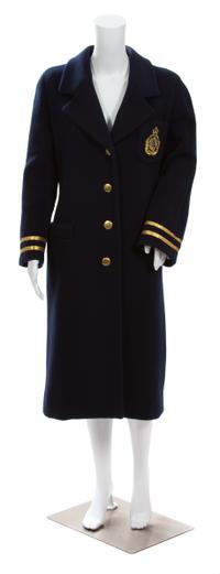 A Christian Dior Navy Wool Nautical Coat, No size.