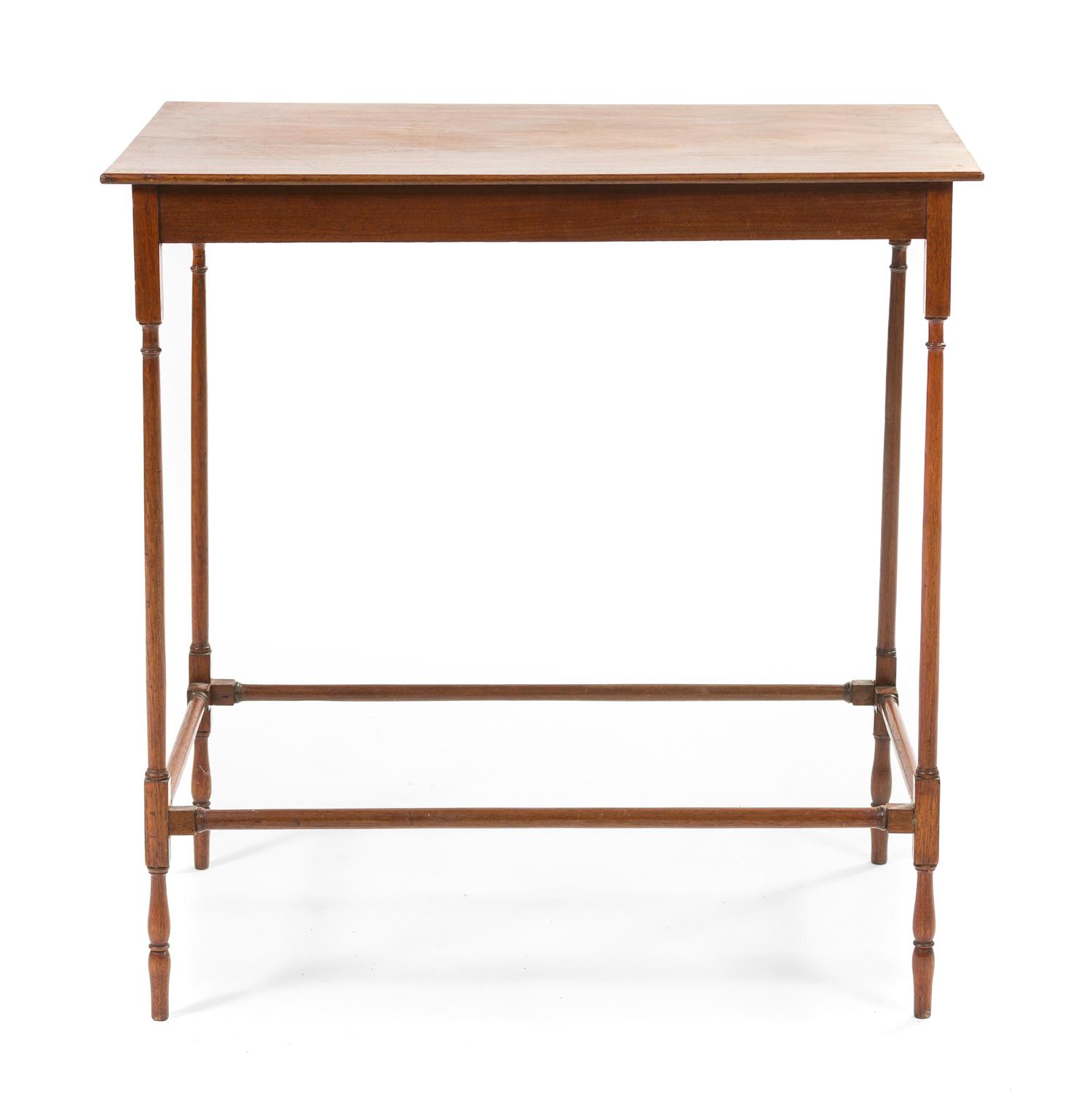 An Edwardian Mahogany Occasional Table, Height 27 1/4 x width 26 3/4 x depth 15 1/2 inches.