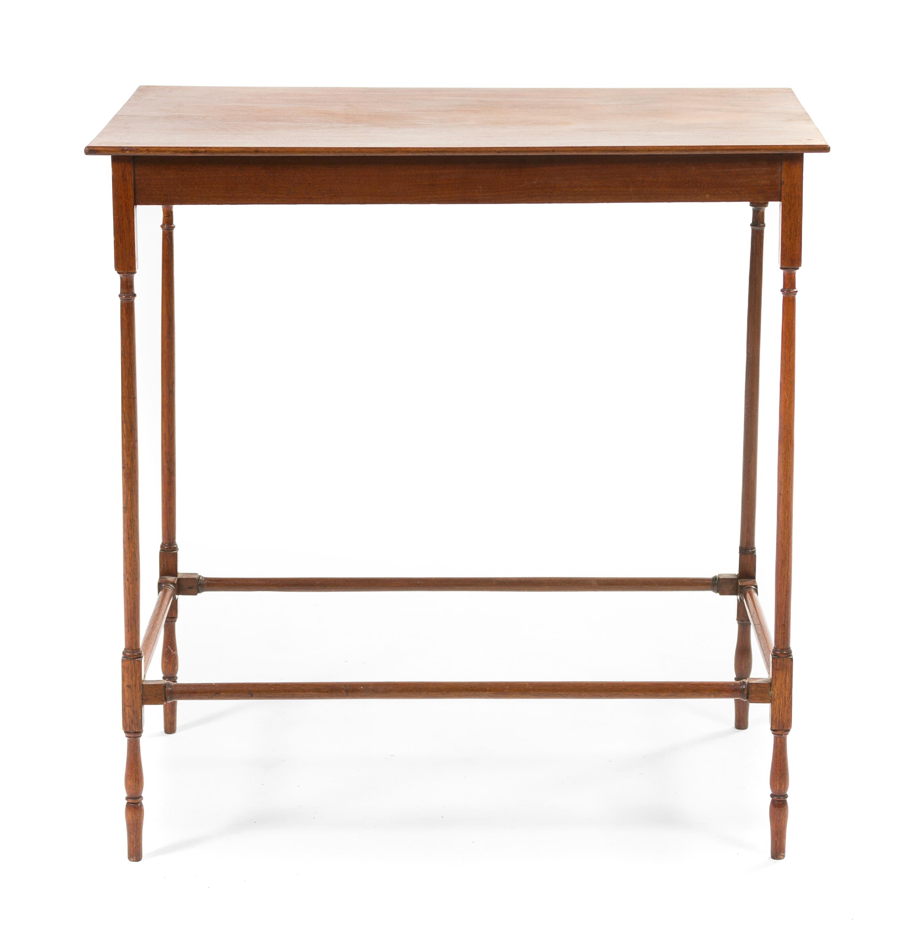 An Edwardian Mahogany Occasional Table, Height 27 1/4 x width 26 3/4 x depth 15 1/2 inches.